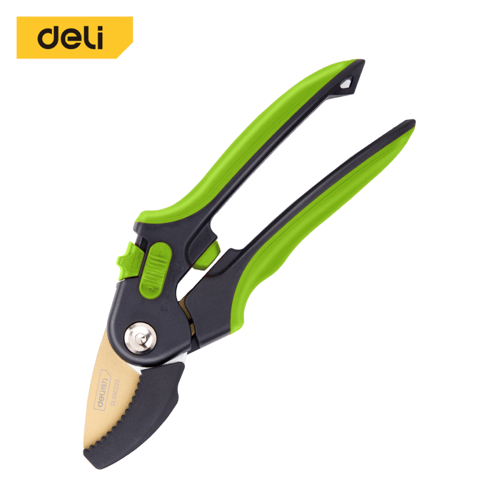 กรรไกรตัดกิ่ง DELI DL580222-GN-01 8.5นิ้ว สีเขียว_0